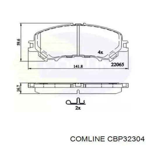 Передние тормозные колодки CBP32304 Comline