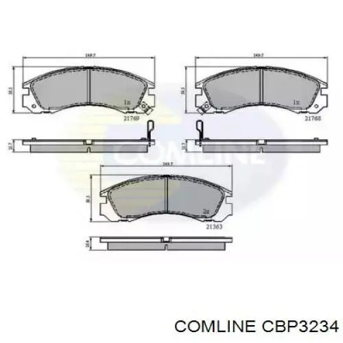 CBP3234 Comline Колодки передние