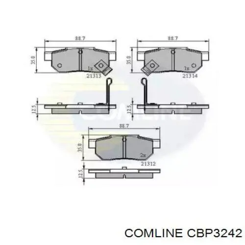 CBP3242 Comline колодки тормозные задние дисковые