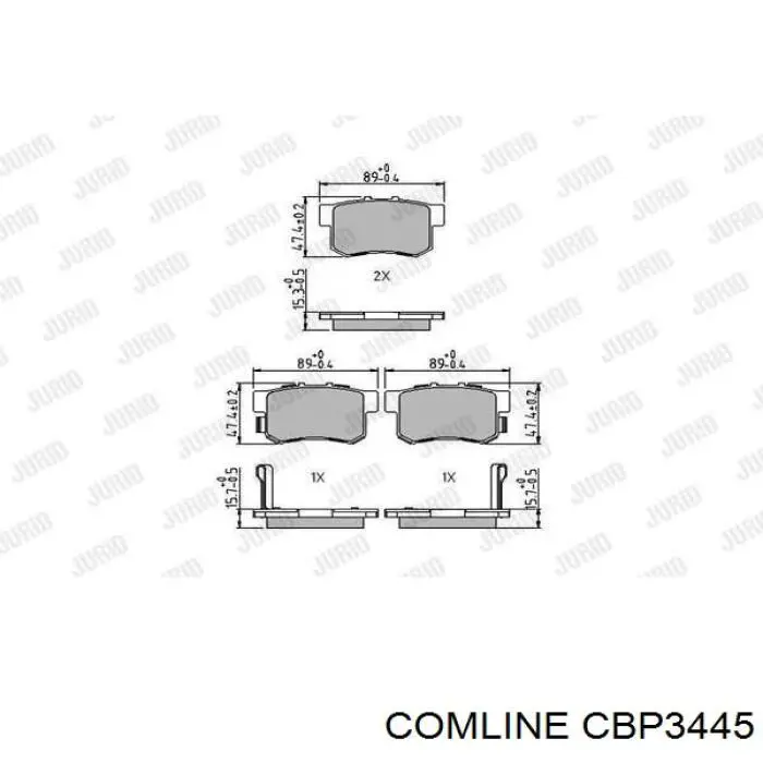 Задние тормозные колодки CBP3445 Comline