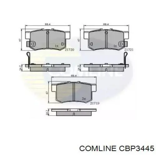 CBP3445 Comline Колодки тормозные дисковые комплект