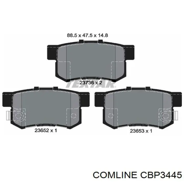 Колодки дисковые  Comline CBP3445 цена, от 15.16 USD