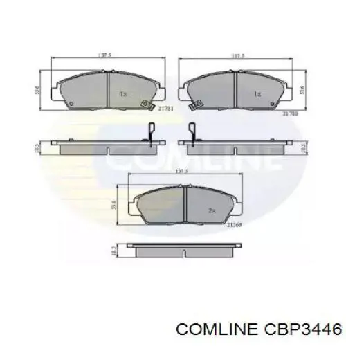 CBP3446 Comline передние тормозные колодки