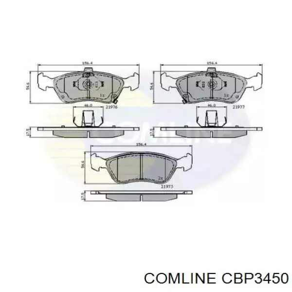 Передние тормозные колодки CBP3450 Comline