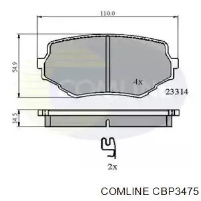 Передние тормозные колодки CBP3475 Comline