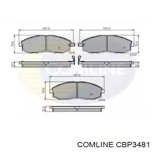CBP3481 Comline колодки тормозные передние дисковые