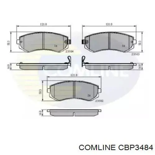 Передние тормозные колодки CBP3484 Comline