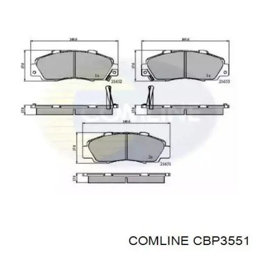 CBP3551 Comline передние тормозные колодки