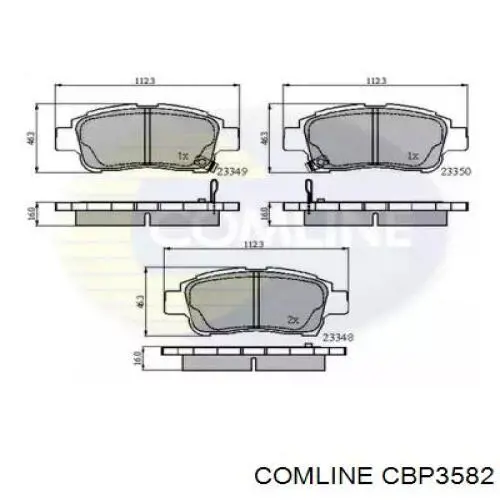 Передние тормозные колодки CBP3582 Comline