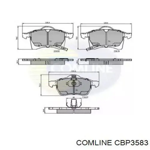 Передние тормозные колодки CBP3583 Comline