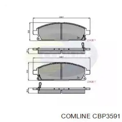 Передние тормозные колодки CBP3591 Comline