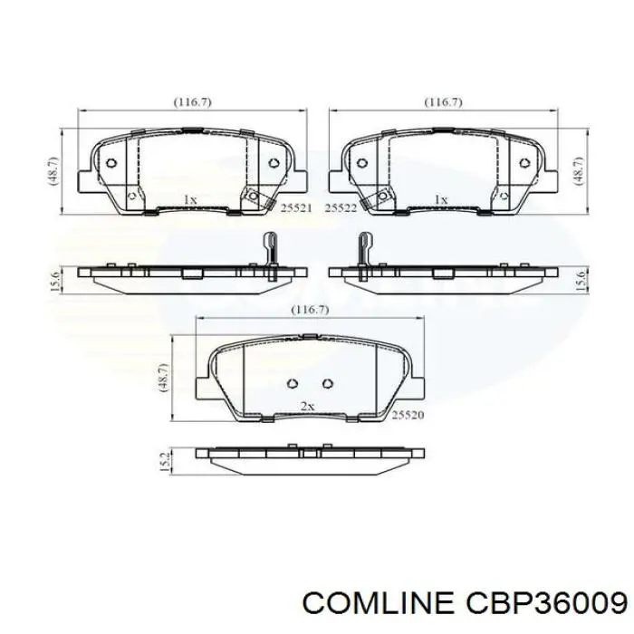 CBP36009 Comline задние тормозные колодки