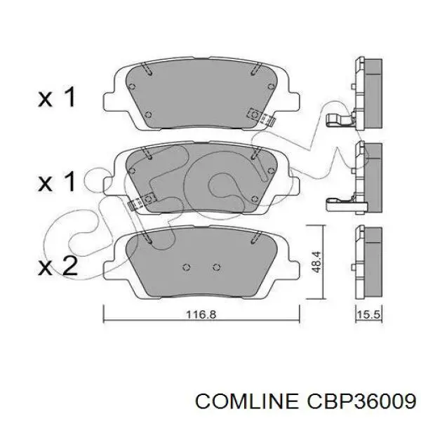 Колодки дисковые  Comline CBP36009 цена, от 23.34 USD