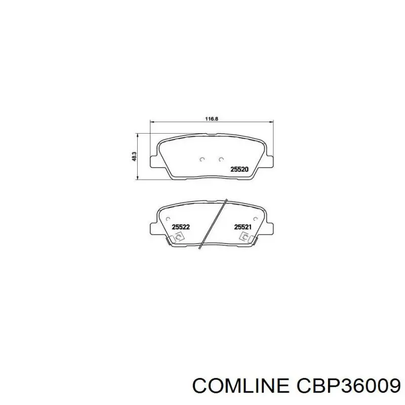 Задние дисковые колодки Comline CBP36009