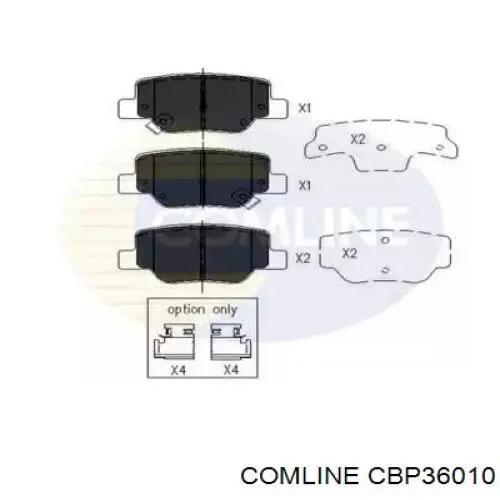 Задние тормозные колодки CBP36010 Comline