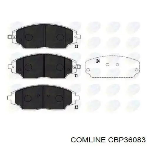 CBP36083 Comline передние тормозные колодки