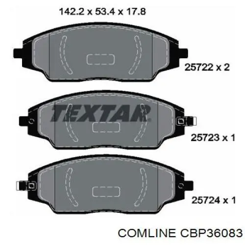 Колодки Comline CBP36083 цена, от 20.91 USD