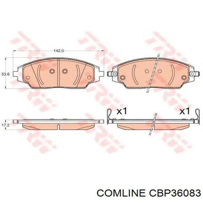Купить CBP36083 Comline Колодки тормозные