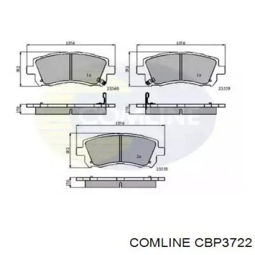 CBP3722 Comline передние тормозные колодки