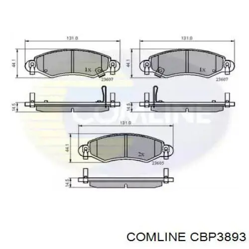 CBP3893 Comline колодки тормозные передние дисковые