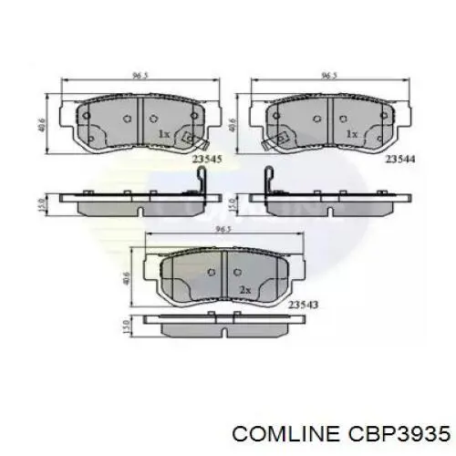 Задние тормозные колодки CBP3935 Comline