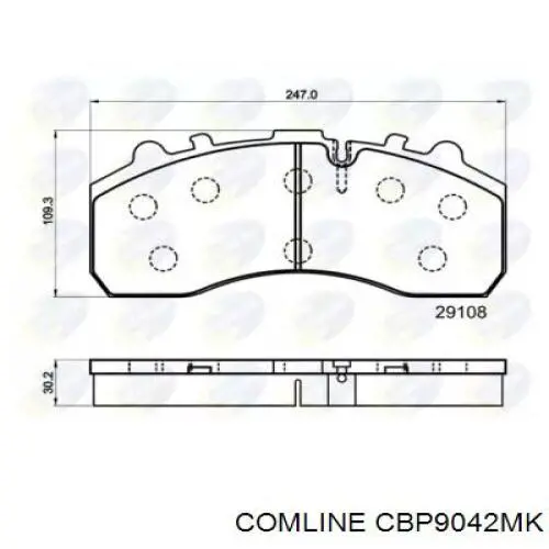 Колодки тормозные задние дисковые Comline CBP9042MK