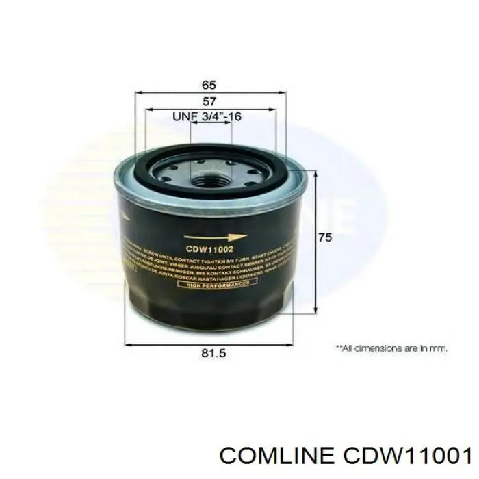 Корпус масляного фильтра CDW11001 Comline