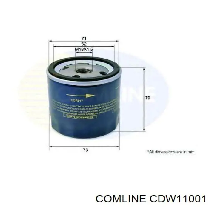 Корпус масляного фильтра Comline CDW11001 цена, от 3.44 USD