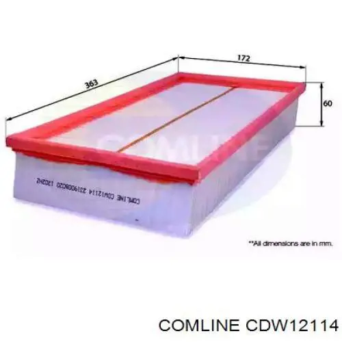 CDW12114 Comline фильтр салона
