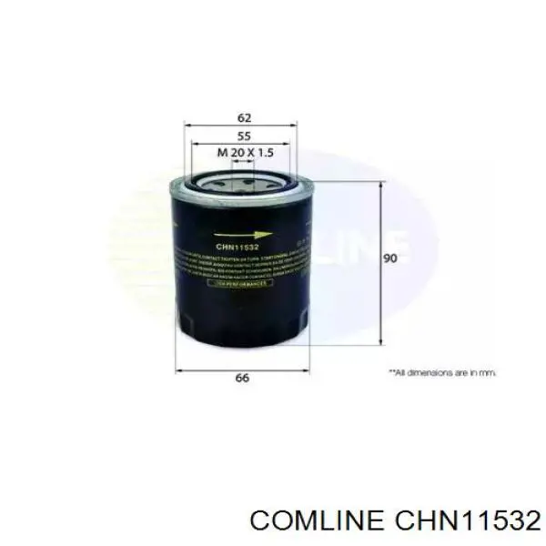 CHN11532 Comline filtro de óleo