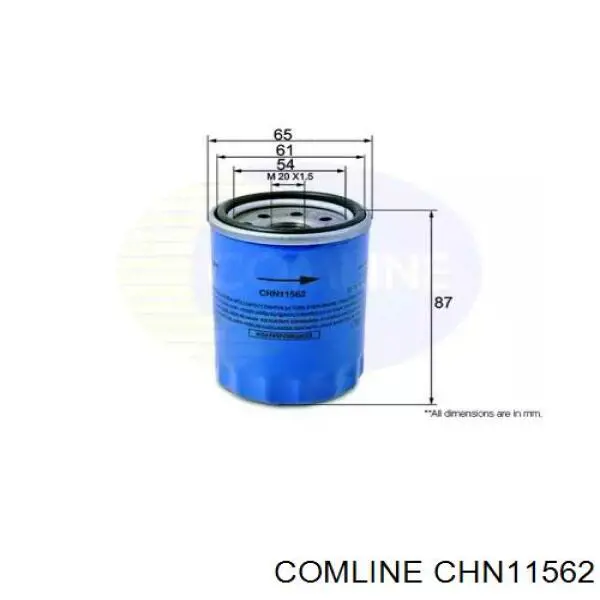 CHN11562 Comline filtro de óleo