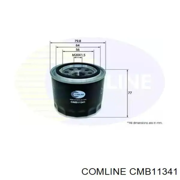 CMB11341 Comline filtro de óleo