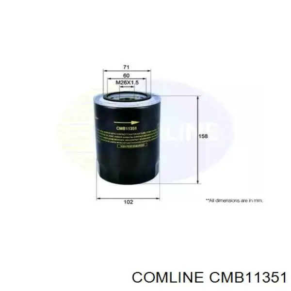 CMB11351 Comline масляный фильтр
