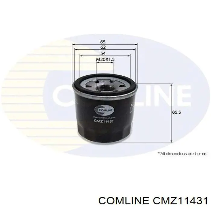 Filtro de aceite CMZ11431 Comline