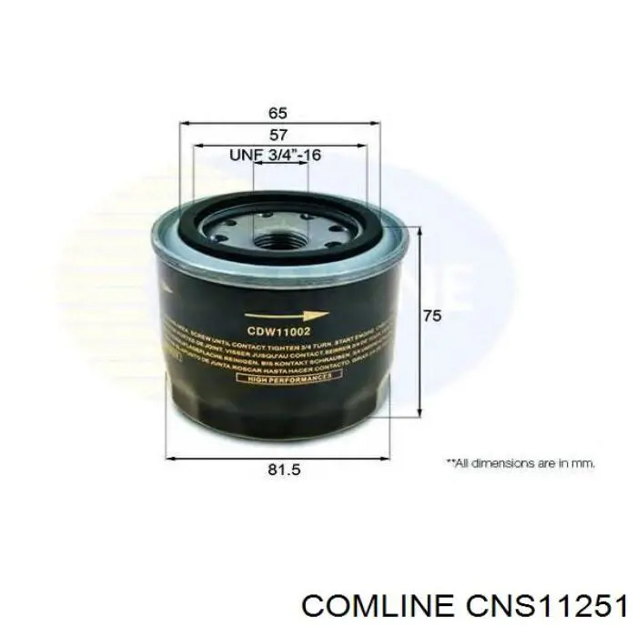 Масляный фильтр CNS11251 Comline