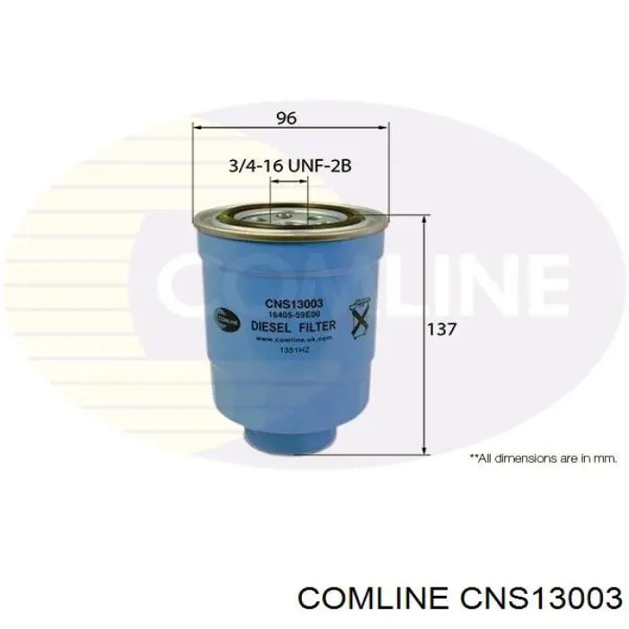 Filtro combustible CNS13003 Comline