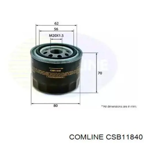 CSB11840 Comline Масляный фильтр двигателя