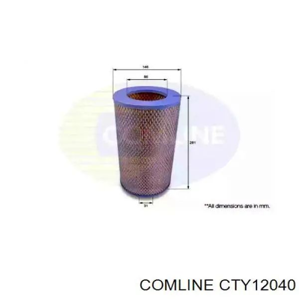 CTY12040 Comline filtro de ar