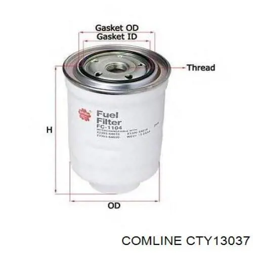 Купить CTY13037 Comline Фильтр-отстойник топлива грубой очистки