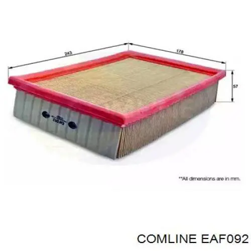 EAF092 Comline воздушный фильтр