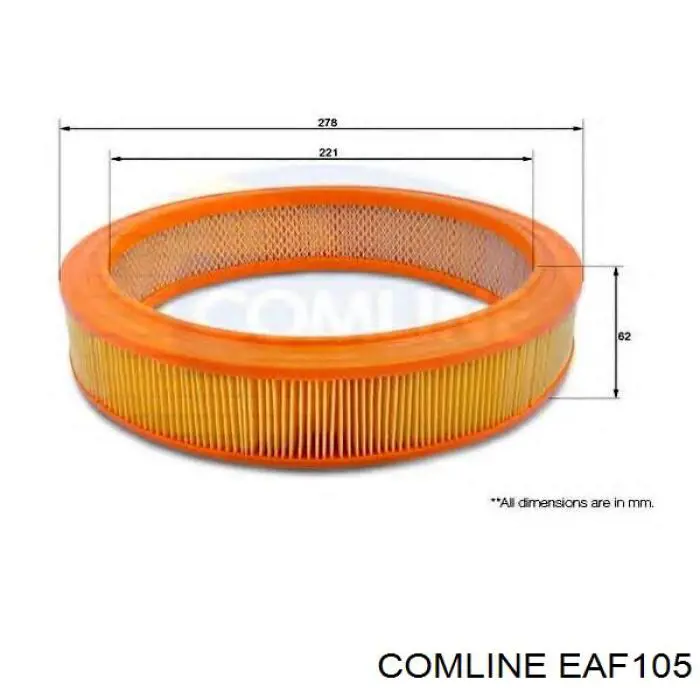 Элемент воздушного фильтра Comline EAF105 цена, от 4.40 USD