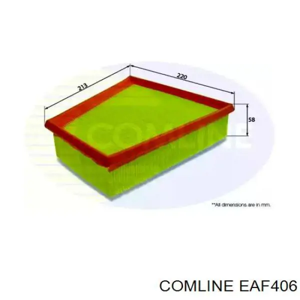 EAF406 Comline filtro de ar