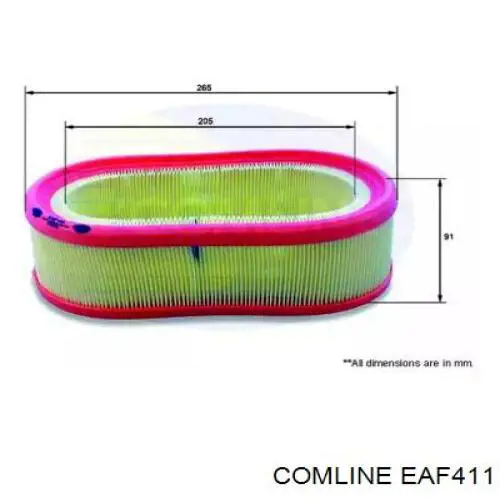 Воздушный фильтр EAF411 Comline