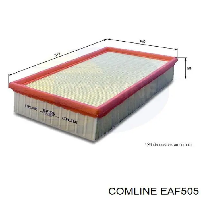 Filtro de aire EAF505 Comline