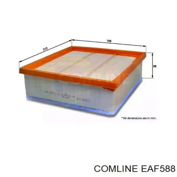 EAF588 Comline filtro de ar
