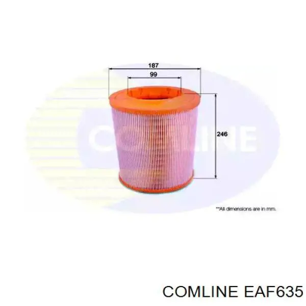 EAF635 Comline Воздушный фильтр двигателя