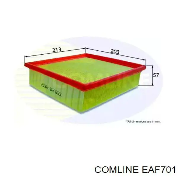 EAF701 Comline filtro de ar