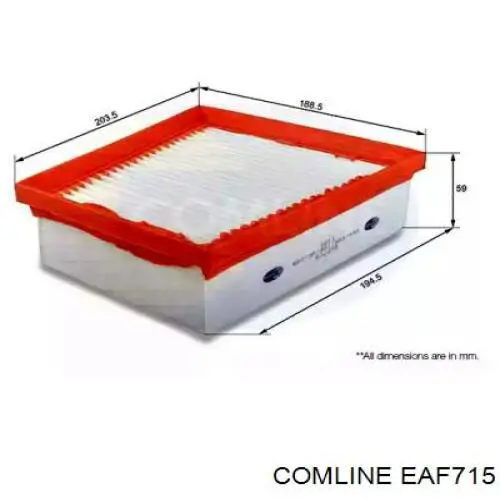 Воздушный фильтр EAF715 Comline