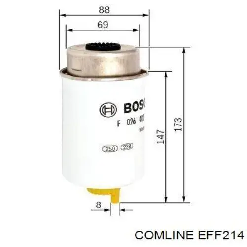 Фильтр тонкой очистки топлива Comline EFF214 цена, от 21.69 USD