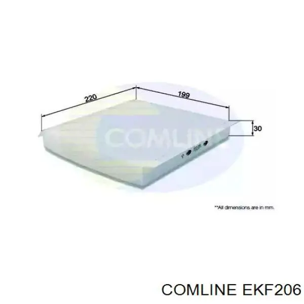 Фильтр салона EKF206 Comline